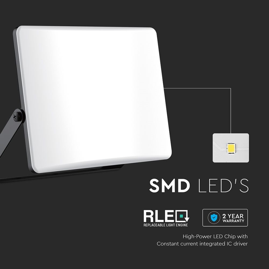 LED-Strahler LED/30W/230V 3000/4000/6500K IP65 schwarz