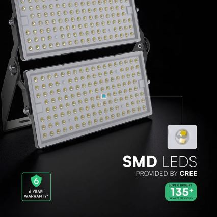 LED Strahler LED/500W/230V 6500K IP65 grau