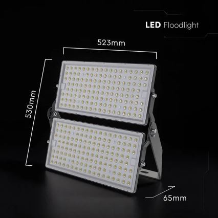 LED Strahler LED/500W/230V 6500K IP65 grau