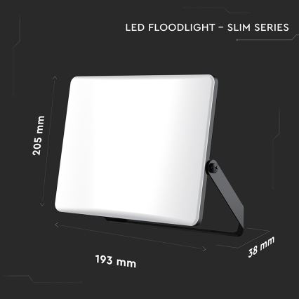 LED-Strahler LED/50W/230V 3000/4000/6500K IP65 schwarz
