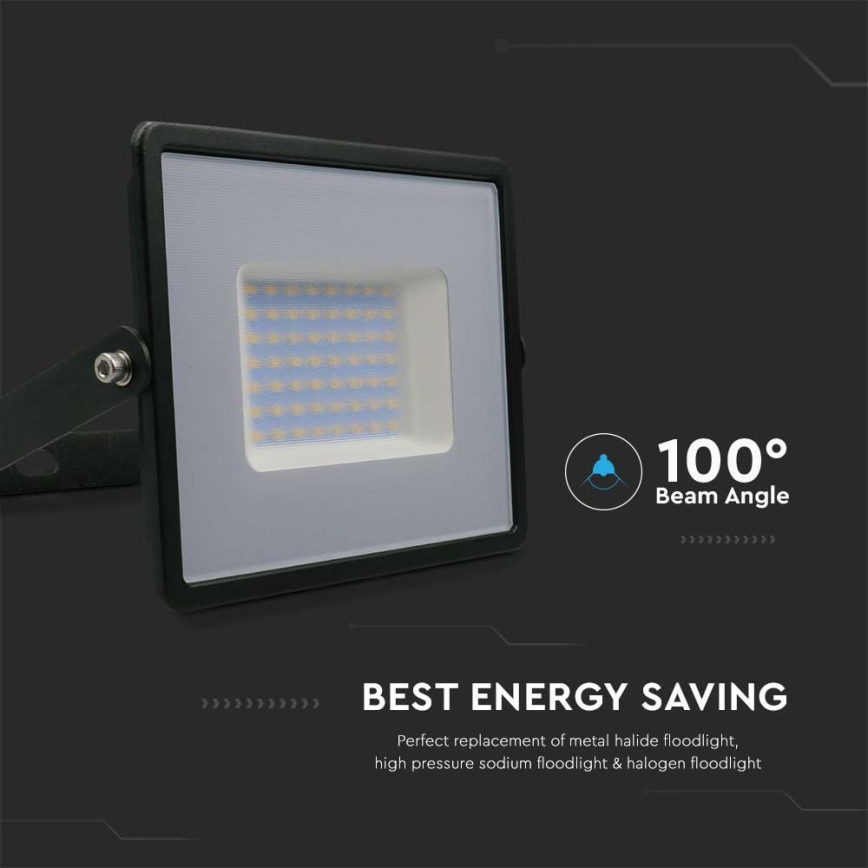 LED-Strahler LED/50W/230V 4000K IP65 schwarz
