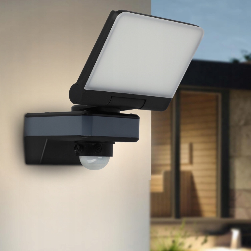 LED-Strahler mit Bewegungs- und Dämmerungssensor LED/24W/230V 4200K IP54 schwarz
