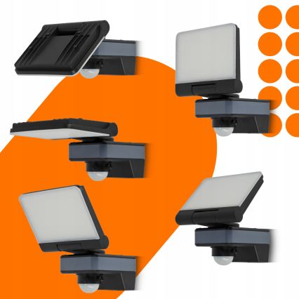 LED-Strahler mit Bewegungs- und Dämmerungssensor LED/24W/230V 4200K IP54 schwarz