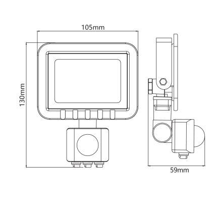 LED Strahler mit sensor LED/10W/230V