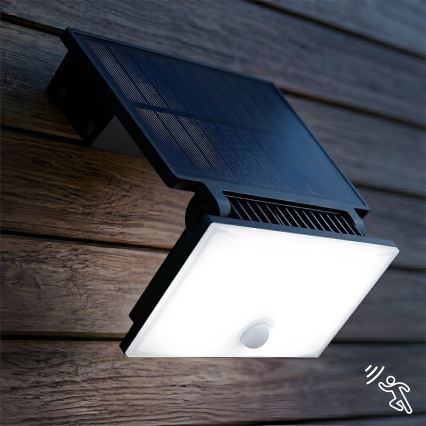 LED-Strahler mit Sensor und Solarmodul FUJI LED/8W/3,7V 2000 mAh IP44
