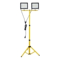 LED-Strahler mit Stativ TIGRA 2xLED/100W/230V 4000K IP54 schwarz/gelb