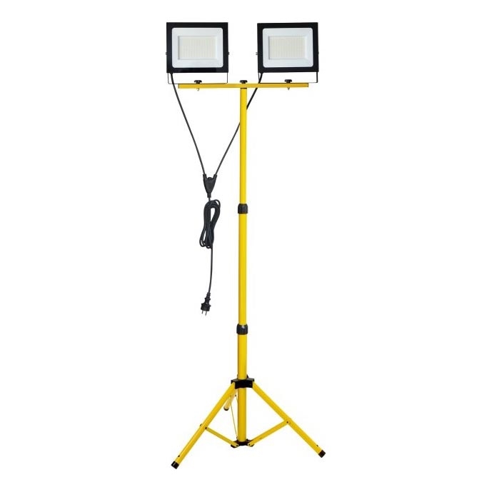 LED-Strahler mit Stativ TIGRA 2xLED/100W/230V 4000K IP54 schwarz/gelb