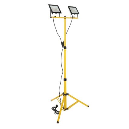 LED-Strahler mit Stativ TIGRA 2xLED/50W/230V 4000K IP54 schwarz/gelb