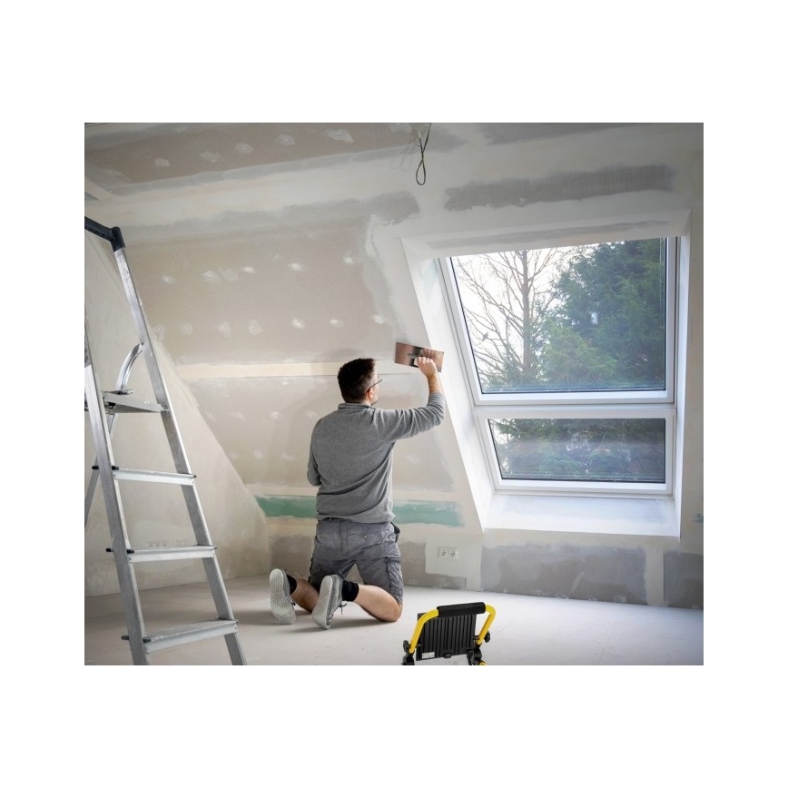 LED-Strahler TIGRA LED/100W/4000K IP54 schwarz/gelb