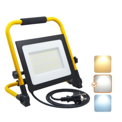 LED-Strahler TIGRA LED/100W/4000K IP54 schwarz/gelb
