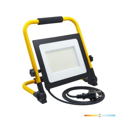 LED-Strahler TIGRA LED/100W/4000K IP54 schwarz/gelb