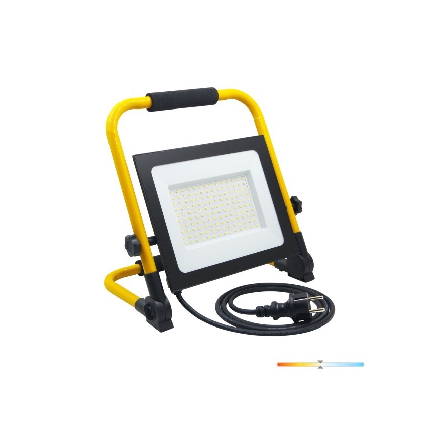 LED-Strahler TIGRA LED/100W/4000K IP54 schwarz/gelb
