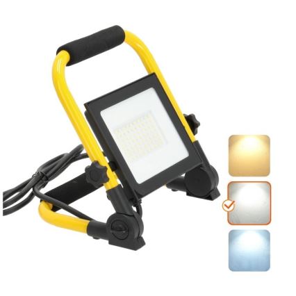 LED-Strahler TIGRA LED/50W/4000K IP54 schwarz/gelb