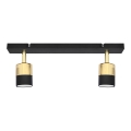 LED-Strahler TUBSSON 2xGU10/4,8W/230V schwarz/golden