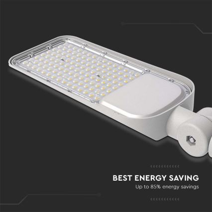 LED Straßenleuchte mit Dämmerungssensor SAMSUNG CHIP LED/100W/230V 6500K IP65 grau