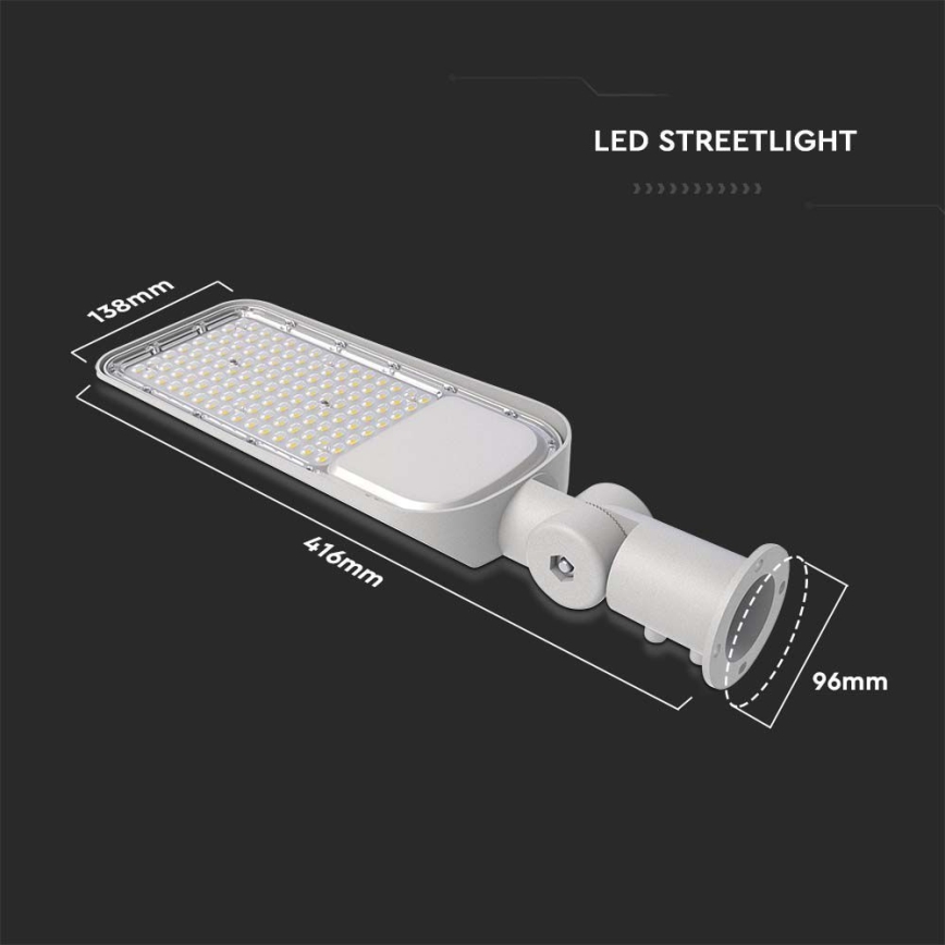 LED-Straßenleuchte SAMSUNG CHIP LED/50W/230V 4000K IP65 grau