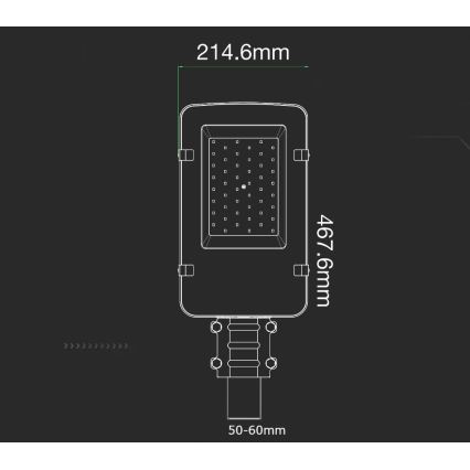 LED-Straßenleuchte SAMSUNG CHIP LED/50W/230V 4000K IP65