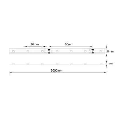 LED Streifen für Badezimmer 5m 8,5W /12V IP44 3000K