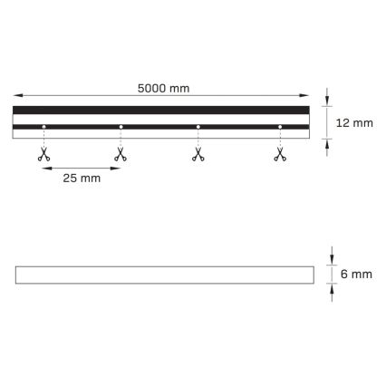 LED-Streifen NEON 5 m LED/27W/12V 4.000K IP65