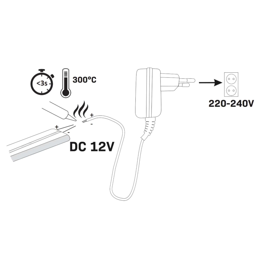 LED-Streifen NEON 5 m LED/27W/12V 4.000K IP65
