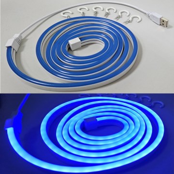 LED Striscia flessibile NEON LED/5V USB 1,8 m blu