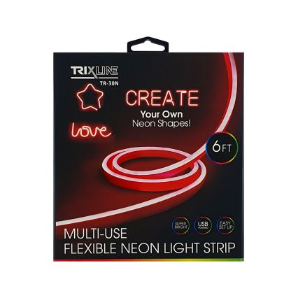 LED Striscia flessibile NEON LED/5V USB 1,8 m rosso