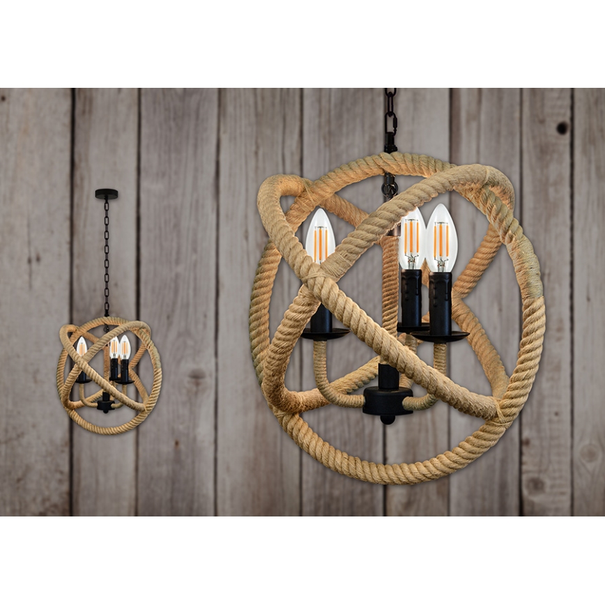 Suspension filaire LED ROPE 2xE27/10W/230V