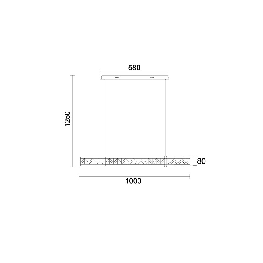 Lustre en cristal dimmable sur câble ENRIQUE LED/20W//230V 3000-6000K + télécommande