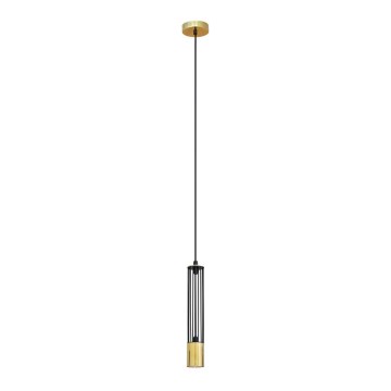 LED Suspension filaire BARS 1xGU10/4,8W/230V noire/dorée