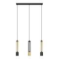 LED Suspension filaire BARS 3xGU10/4,8W/230V noire/dorée