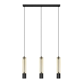 LED Suspension filaire BARS 3xGU10/4,8W/230V noire/dorée