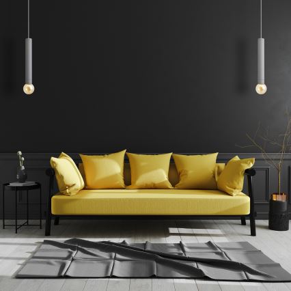 LED Suspension filaire TUBA 1xGU10/20W/230V grise