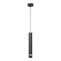 LED Suspension filaire TUBA 1xGU10/4,8W/230V noire/cuivre