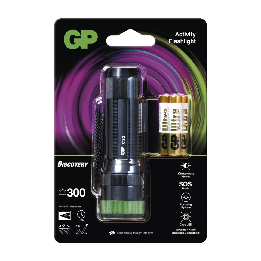 LED-Taschenlampe GP DISCOVERY C32 LED/3xAAA