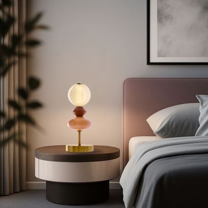 LED-Tischlampe FLORES LED/10W/230V gold/orange/braun