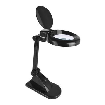 LED-Tischlampe mit Lupe LED/6W/230V 6500K schwarz