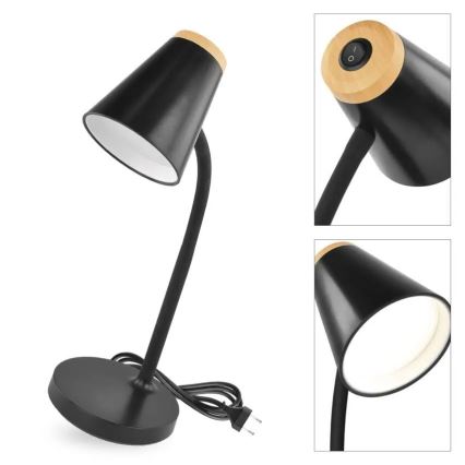 LED-Tischlampe TARA, 4,5 W, 230 V, 4000 K, schwarz