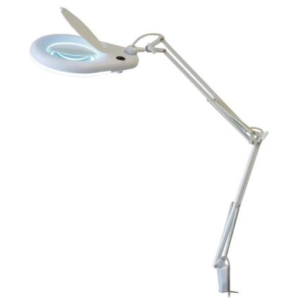 LED-Tischleuchte mit Lupe LED/9W/230V weiß/glänzendes Chrom