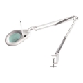 LED-Tischleuchte mit Lupe LED/9W/230V weiß/glänzendes Chrom