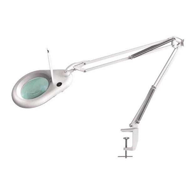 LED-Tischleuchte mit Lupe LED/9W/230V weiß/glänzendes Chrom