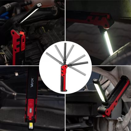 LED Torcia da lavoro ricaricabile LED/5W/5V IPX2 360 lucente 2000 mAh