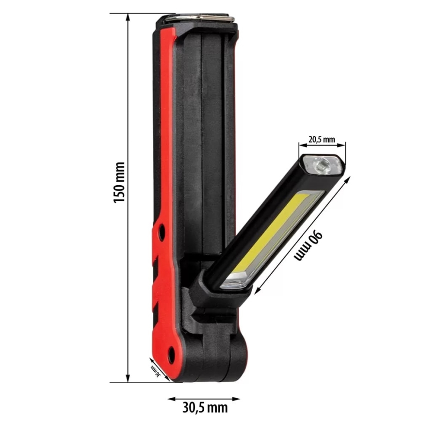 LED Torcia da lavoro ricaricabile LED/5W/5V IPX2 360 lucente 2000 mAh