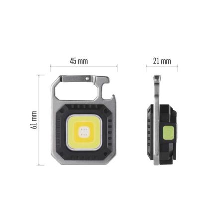 Torcia ricaricabile LED/USB/3,7V IP44 750 lm 400 mAh
