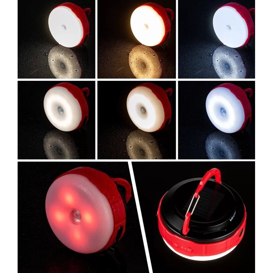 Torcia solare ricaricabile a LED dimmerabile con funzione di power bank LED/3W/5V 3000/4000/6500K IPX6 500 shiny 2000 mAh