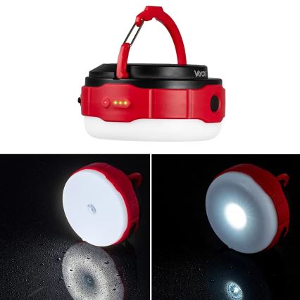 Torcia solare ricaricabile a LED dimmerabile con funzione di power bank LED/3W/5V 3000/4000/6500K IPX6 500 shiny 2000 mAh