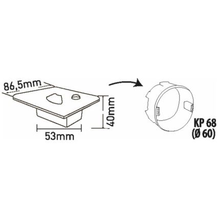 LED Treppenleuchte mit Bewegungs- und Dämmerungssensor LED/1,5W/230V 3000/4000/6000K schwarz