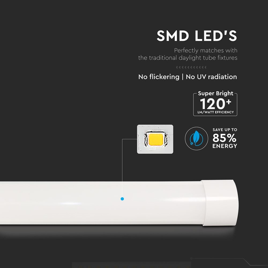 LED Tube fluorescent LED/20W/230V 6500K 60 cm blanc