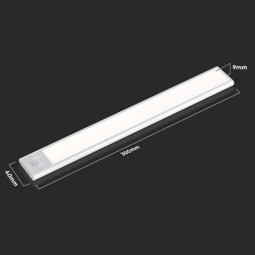 LED-Unterbauleuchte mit Sensor LED/1,5W/5V 1500 mAh 3000K