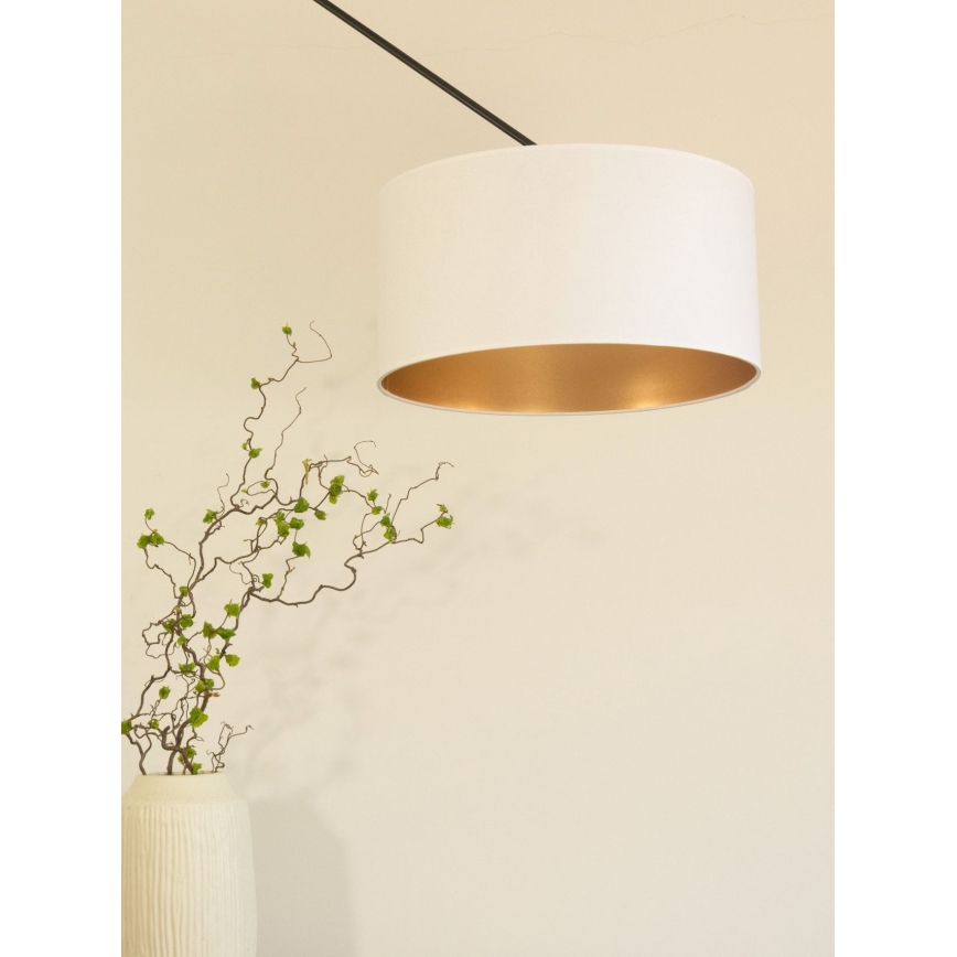 LED verstellbare Hängeleuchte an Stange GORTA 1xE27/60W/230V weiß/gold
