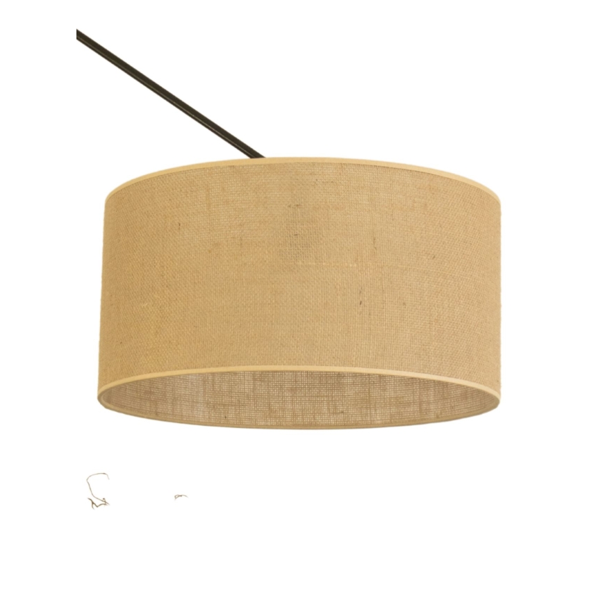LED verstellbare Pendelleuchte mit Stange GORTA 1xE27/60W/230V Jute